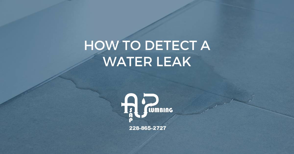 How to detect a water leak